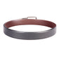 Men Black & coffee Brown Reversible Textured Formal Belt - Chiti