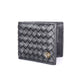 Black Woven RFID Protected Leather Wallet - Chiti