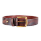 Sahara Saga: Antique Buckle Crushed Leather Belt - Chiti