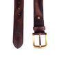 Sahara Saga: Antique Buckle Crushed Leather Belt - Chiti