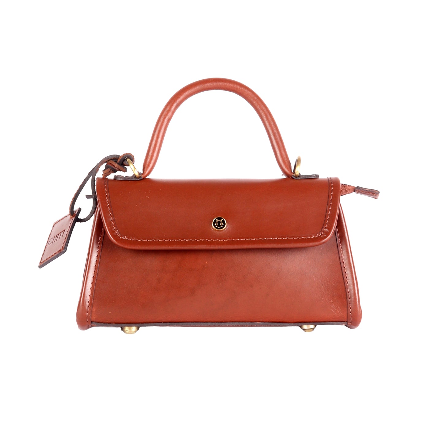 Phobos Small Brown Leather Satchel