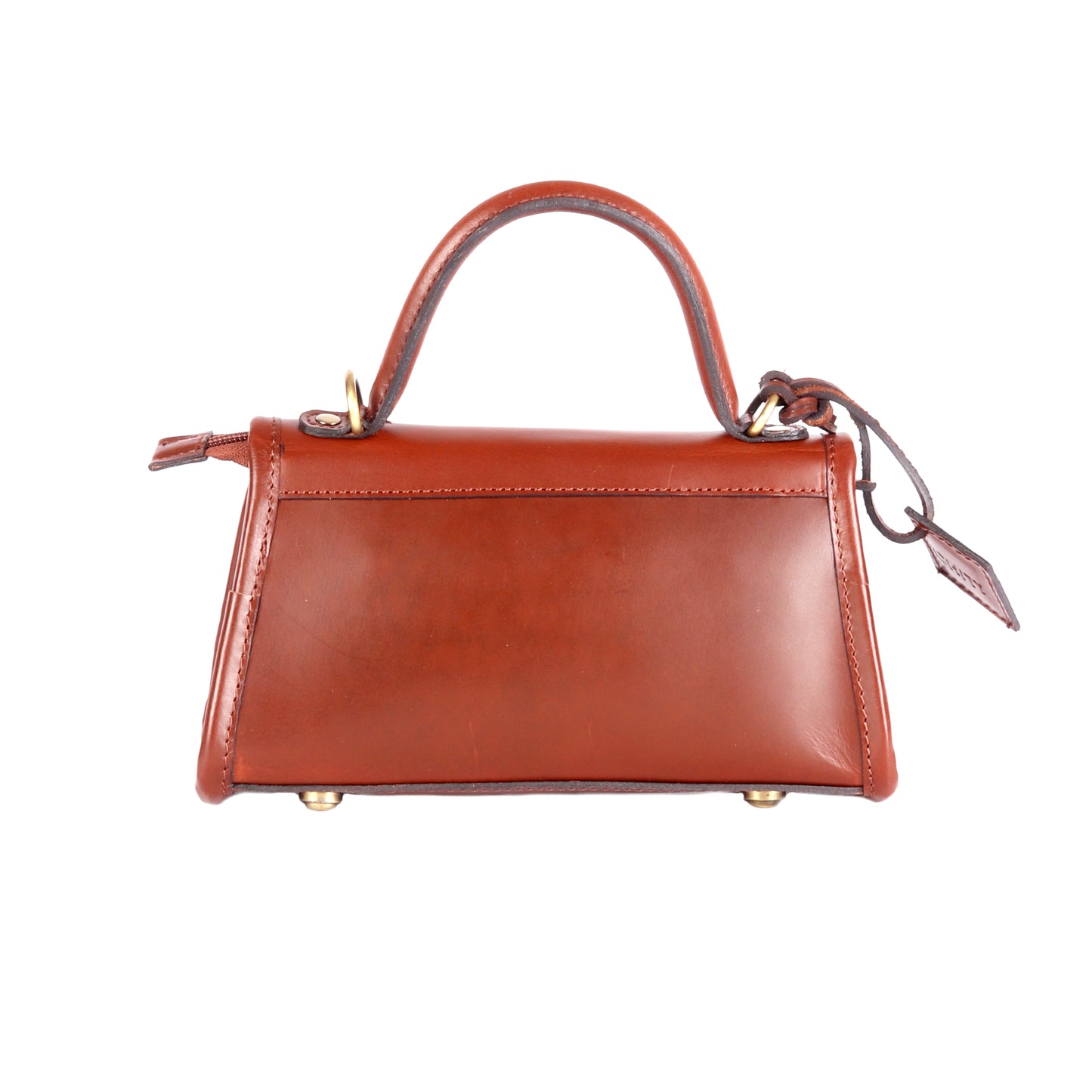 Phobos Small Brown Leather Satchel