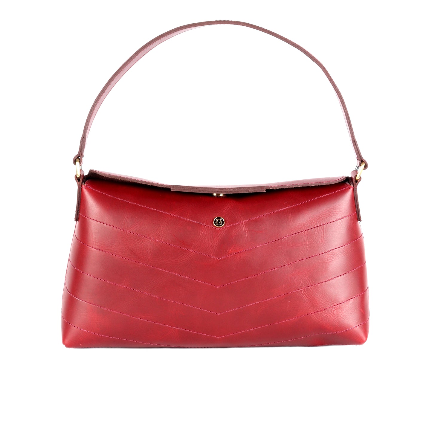 Callisto Burgundy Leather Satchel - Chiti