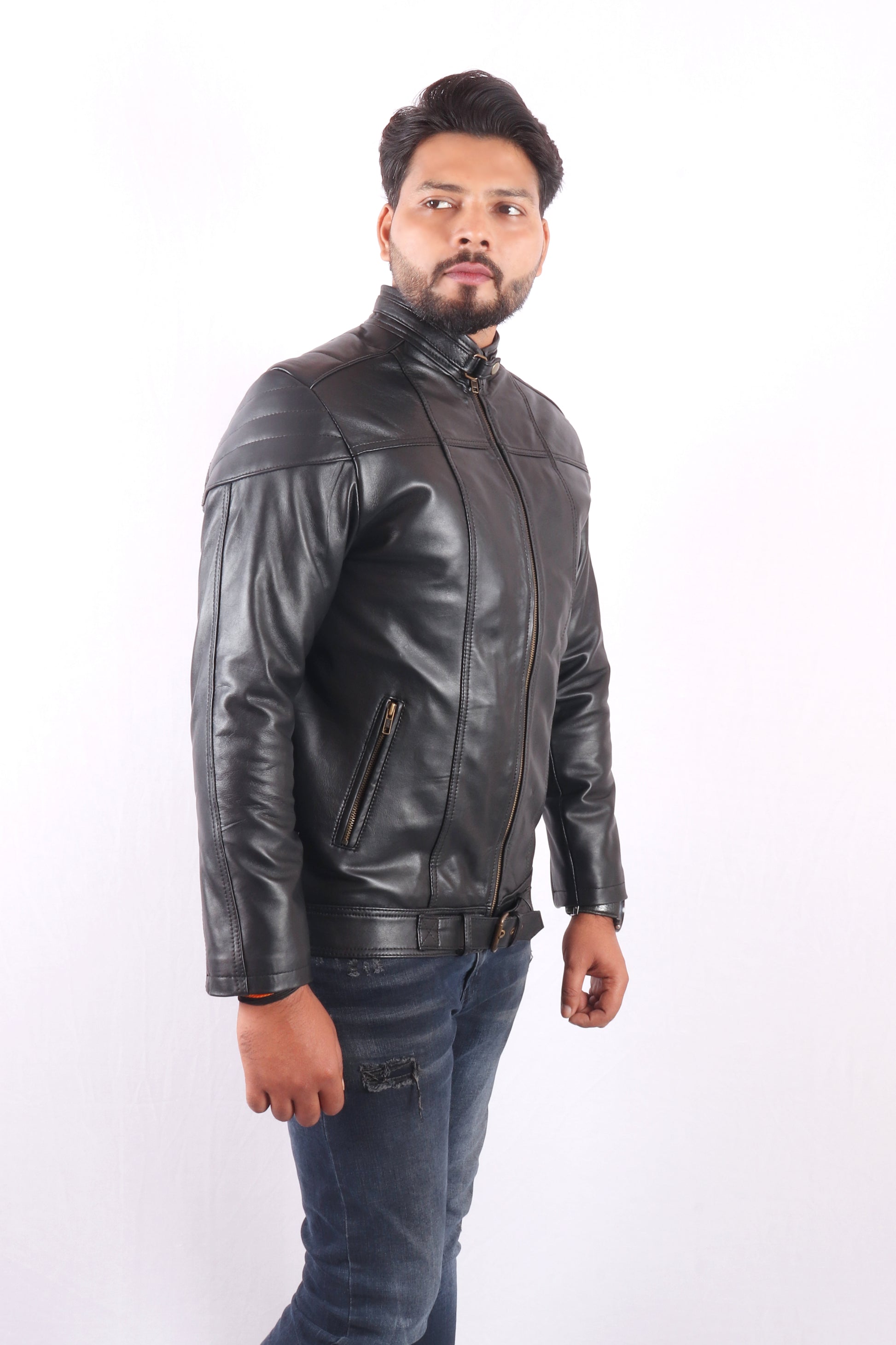 Urban Wrap Black Leather jacket - Chiti