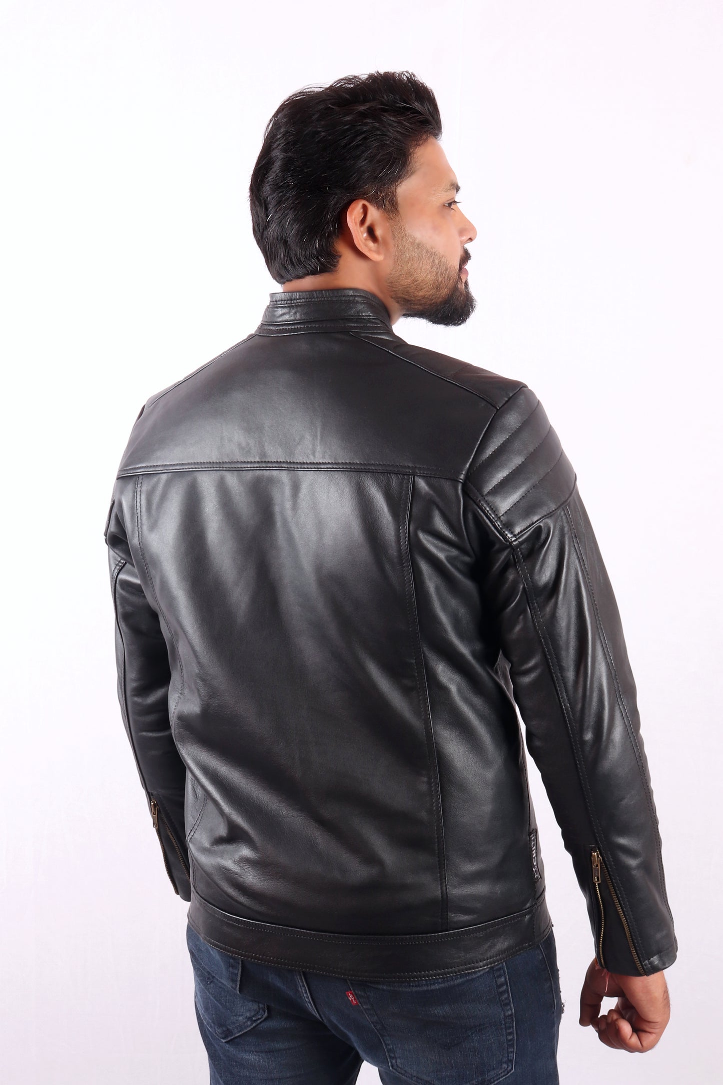 Urban Wrap Black Leather jacket - Chiti